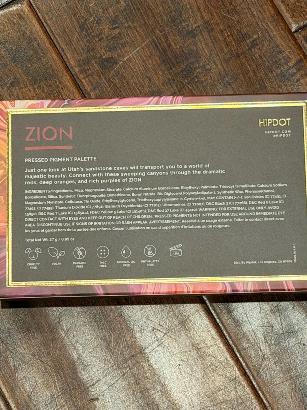 HIPDOT Zion Pressed Pigment Eyeshadow Palette